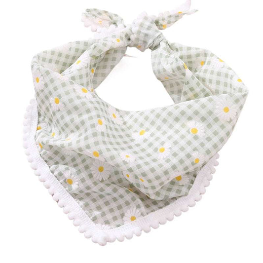 Daisy Blue Pattern Pet Bandanna - Pet Panache Boutique