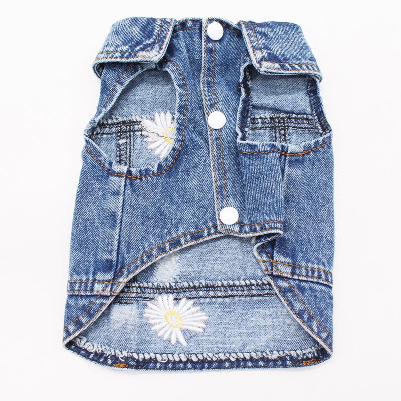 Daisy Denim Pet Vest - Pet Panache Boutique