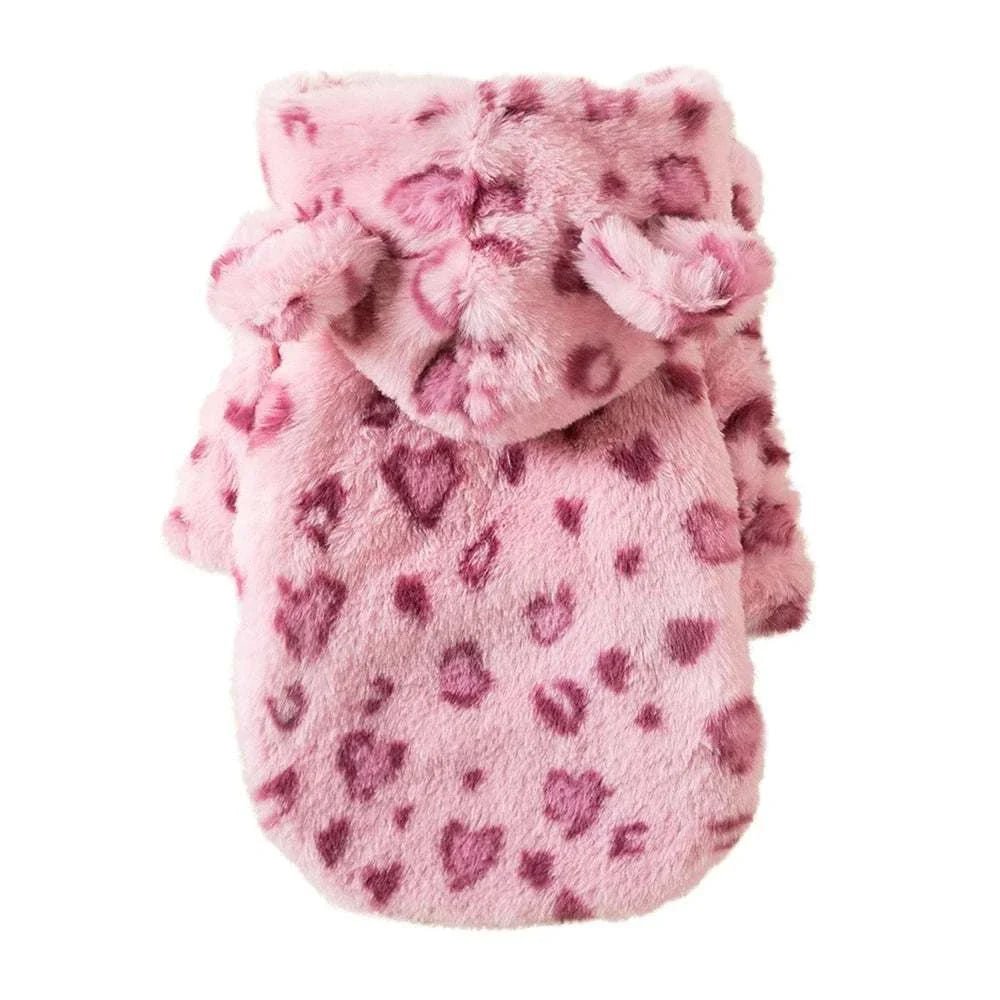 Leopard Spotted Pet Fleece Jacket - Pet Panache Boutique