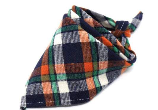 Multicolor Plaid Pet Bandanna - Pet Panache Boutique