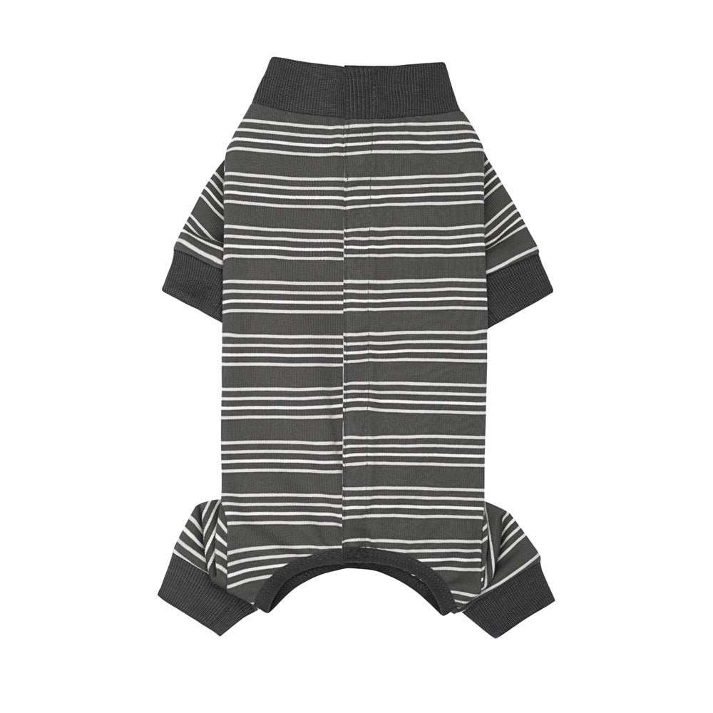 Navy & Thin White Pin Striped Pajamas - Pet Panache Boutique