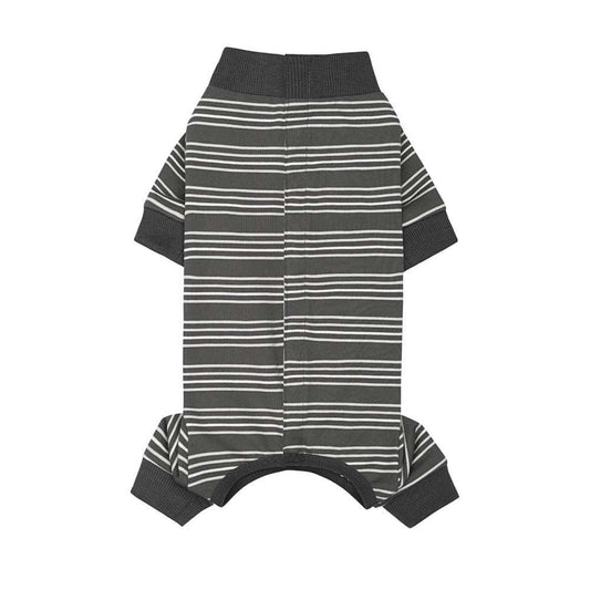 Navy & Thin White Pin Striped Pajamas - Pet Panache Boutique