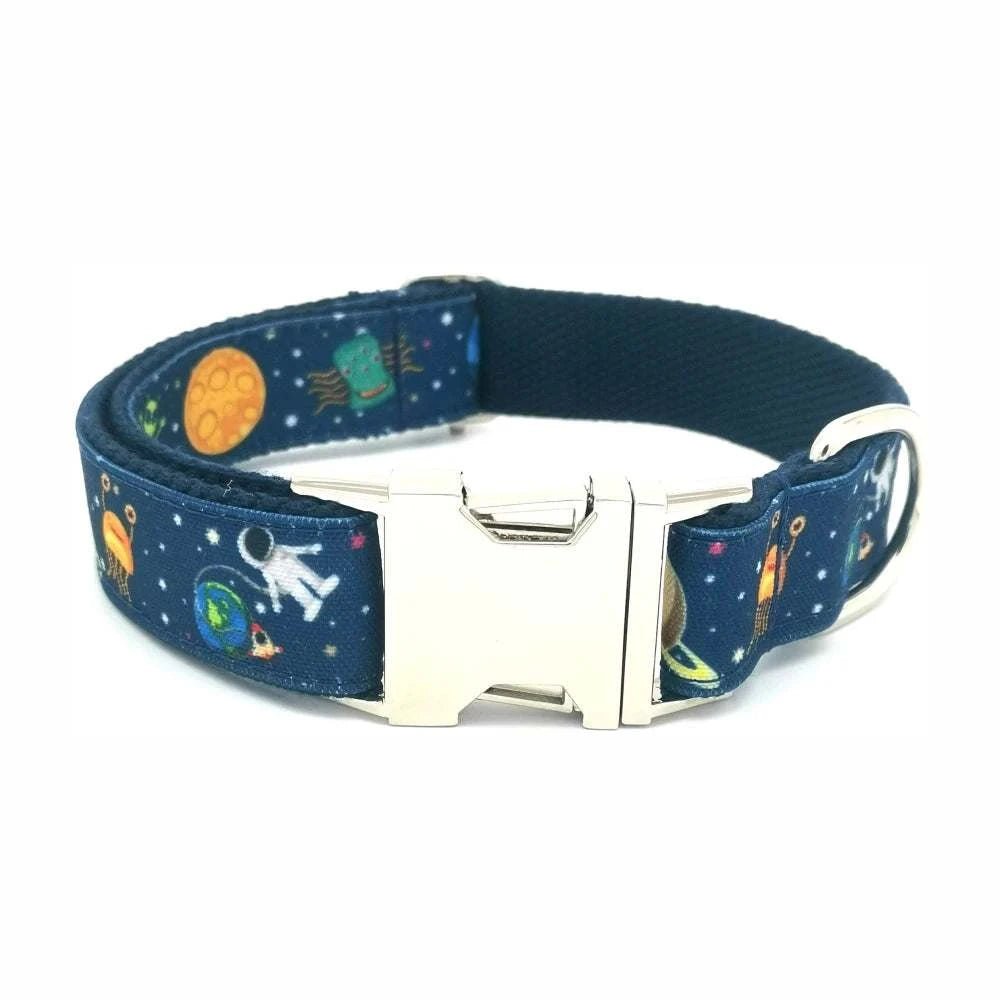 Personalized Galaxy Pattern Pet Collar & Leash set - Pet Panache Boutique