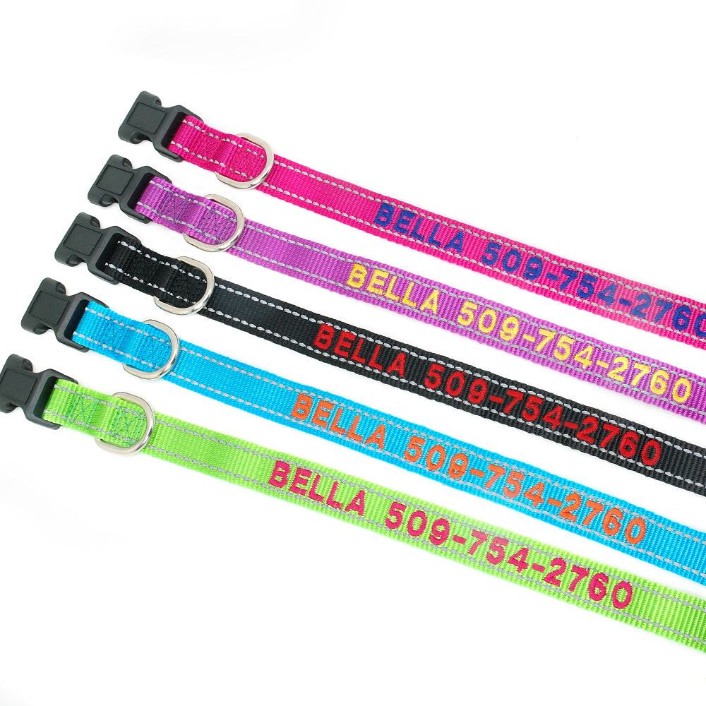 Personalized Nylon Pet Collars - Pet Panache Boutique