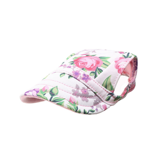 Personalized Pink Floral Pet Ball Hat - Pet Panache Boutique