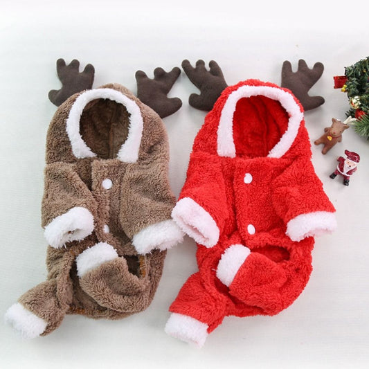 Pet Reindeer Holiday Jumpsuit - Pet Panache Boutique