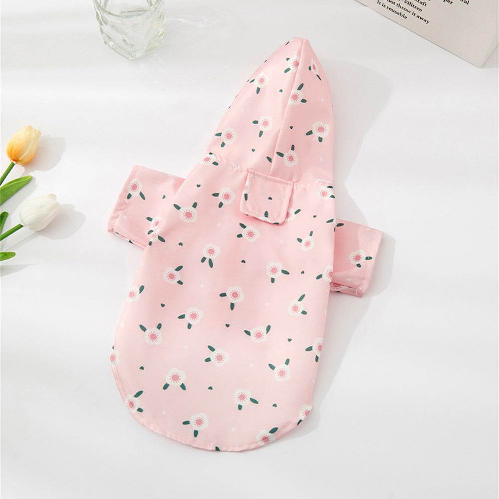 Pink Cherry Blossom Pet Raincoat - Pet Panache Boutique