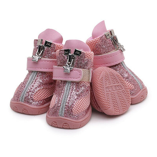 Pink Glitter Pet Dog Boots - Pet Panache Boutique