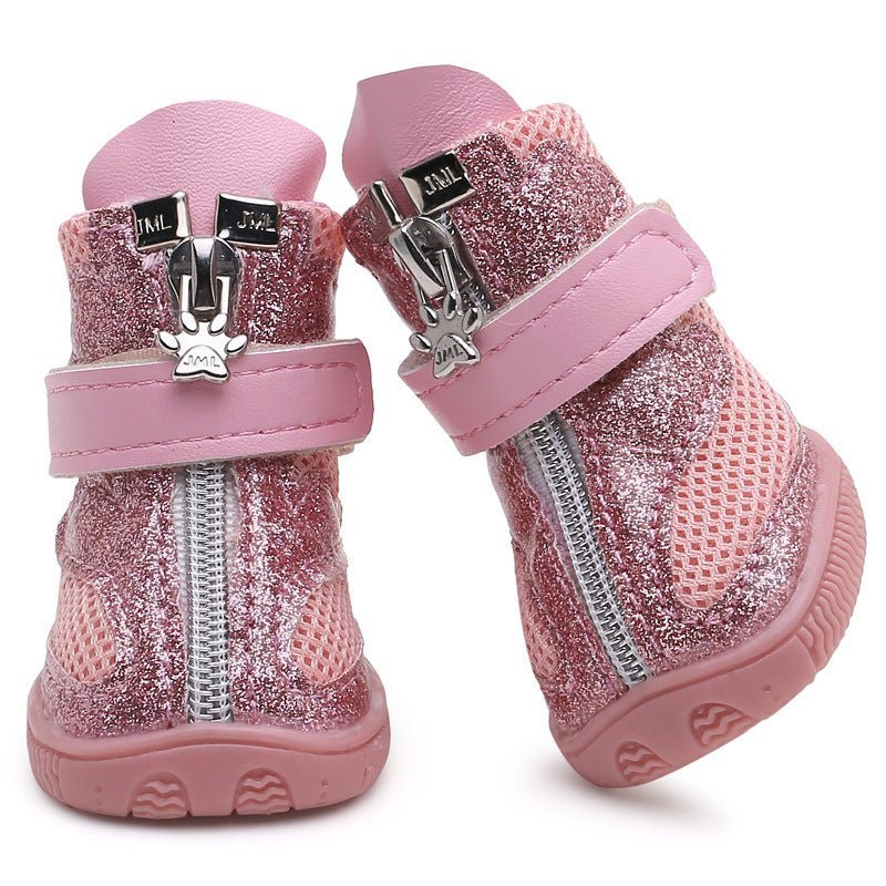 Pink Glitter Pet Dog Boots - Pet Panache Boutique