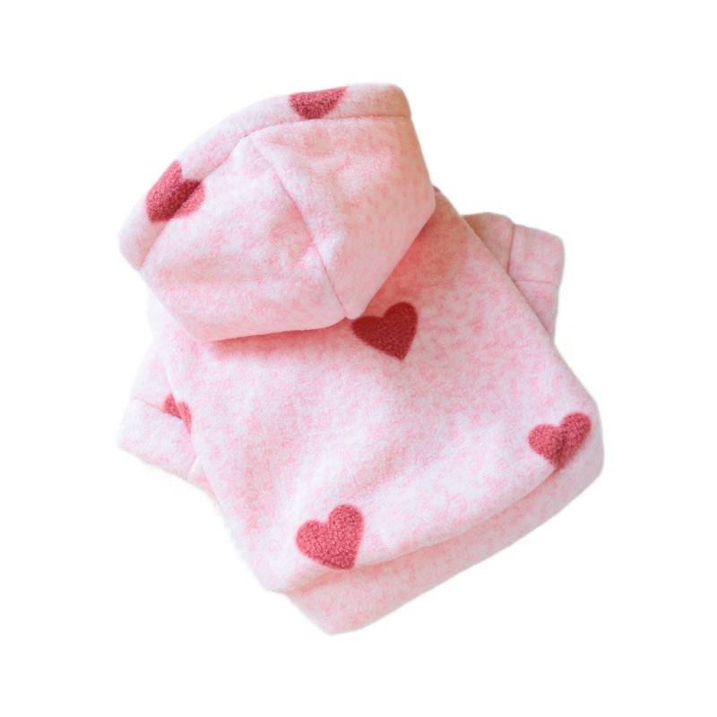Pink Heart Pet Hoodie - Pet Panache Boutique