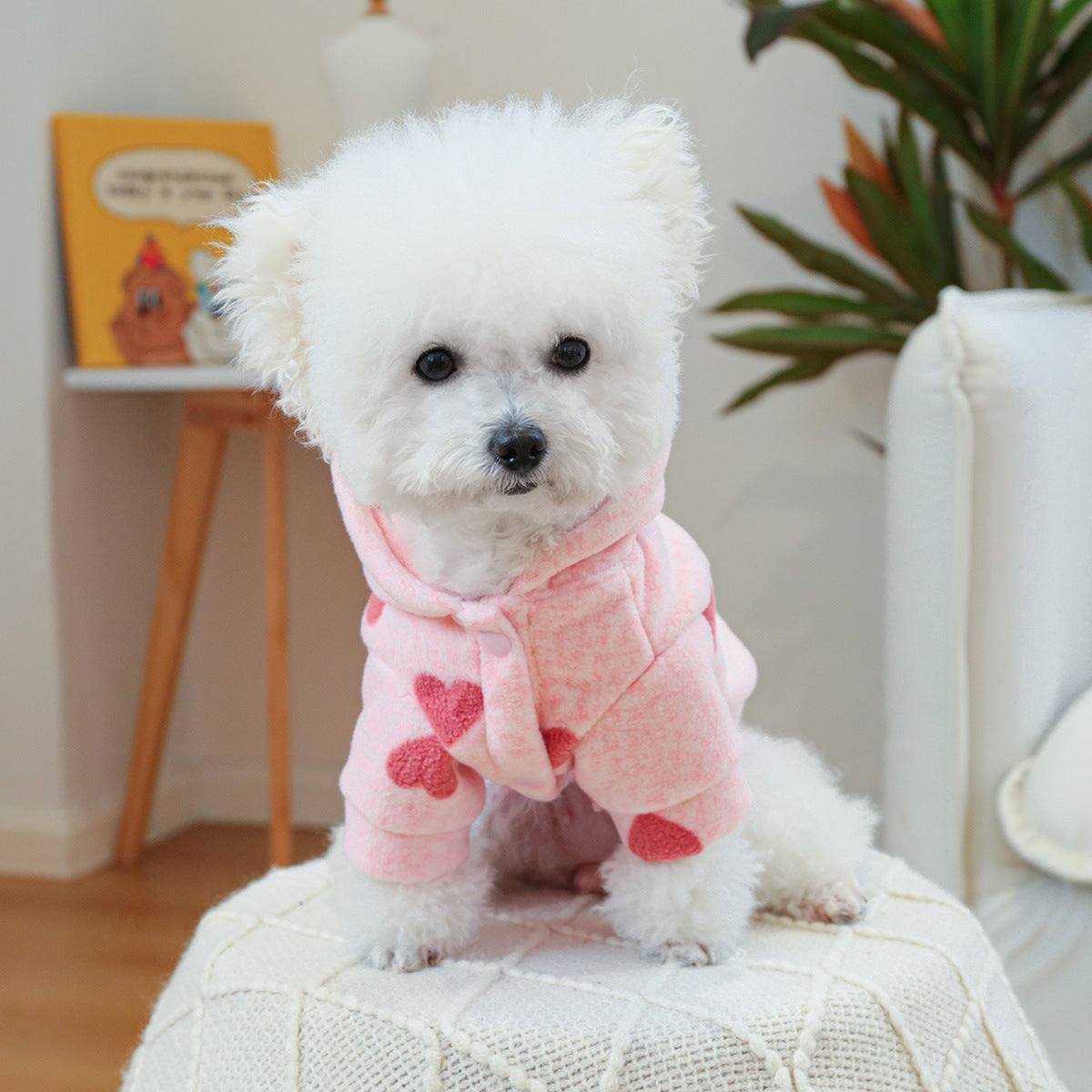 Pink Heart Pet Hoodie - Pet Panache Boutique