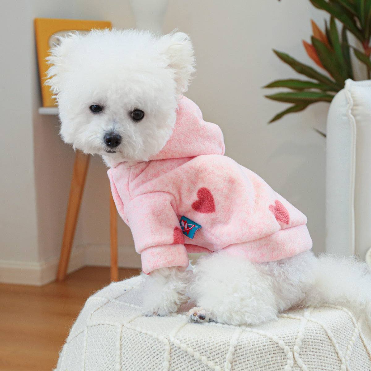 Pink Heart Pet Hoodie - Pet Panache Boutique