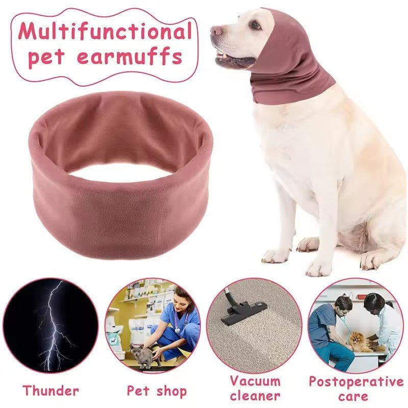 Pink Pet Head, Ear, and Neck Calming Muff - Pet Panache Boutique