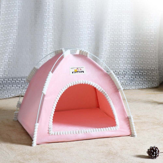 Pink Pet Tent Bed - Pet Panache Boutique