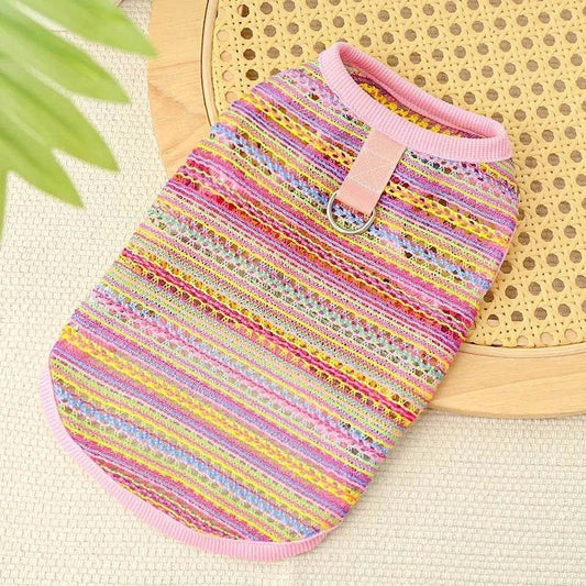 Pink Southwest Striped Pet Vest - Pet Panache Boutique