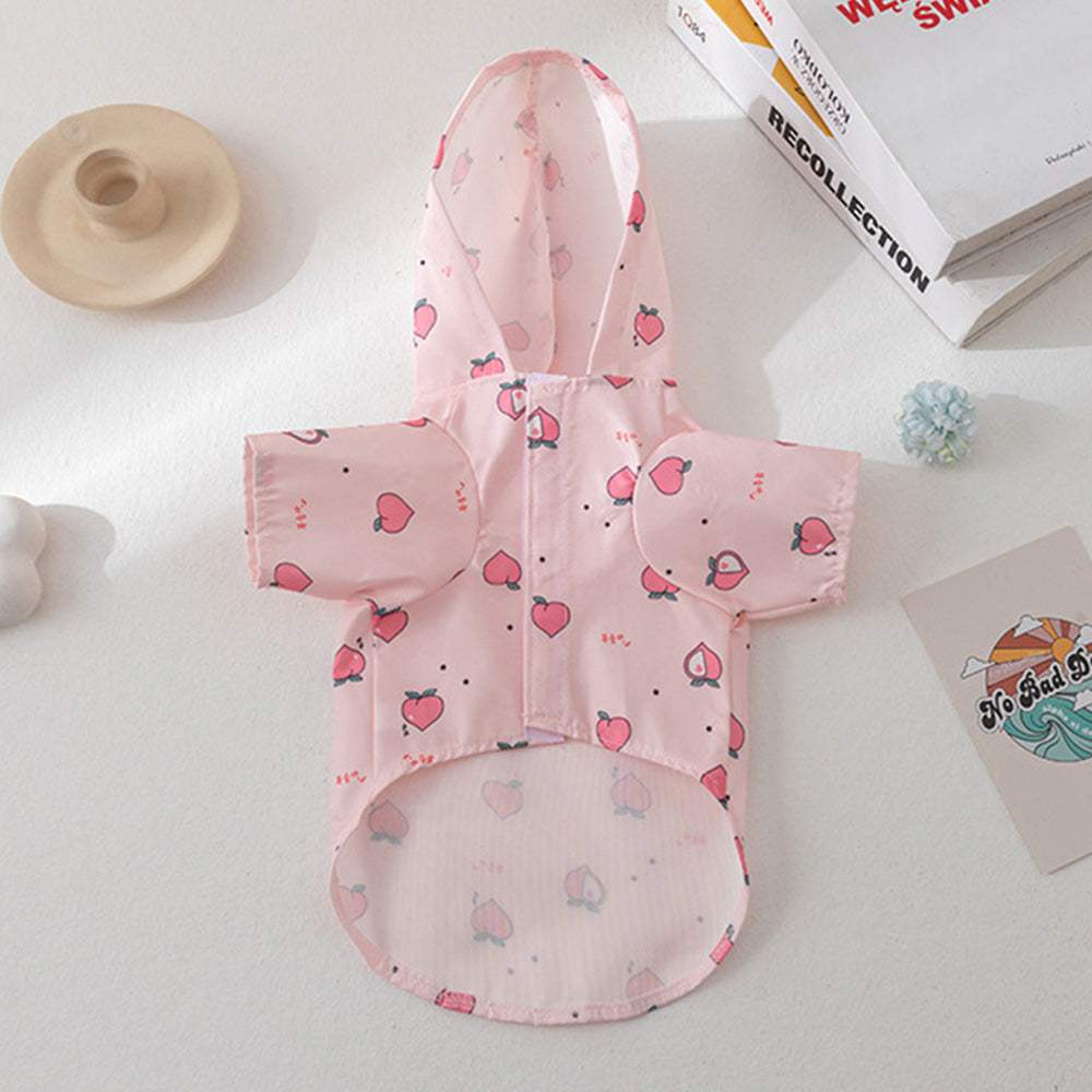 Pink Strawberry Pet Raincoat - Pet Panache Boutique