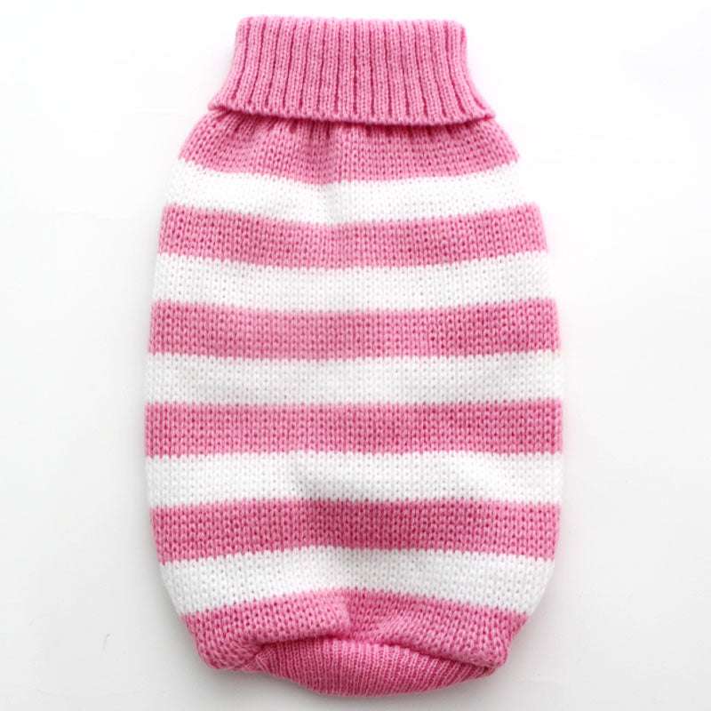 Pink Striped Pet Sweater - Pet Panache Boutique