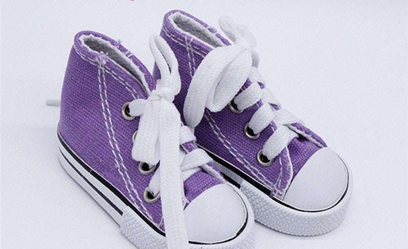 Purple Canvas Pet Tennis Shoes - Pet Panache Boutique