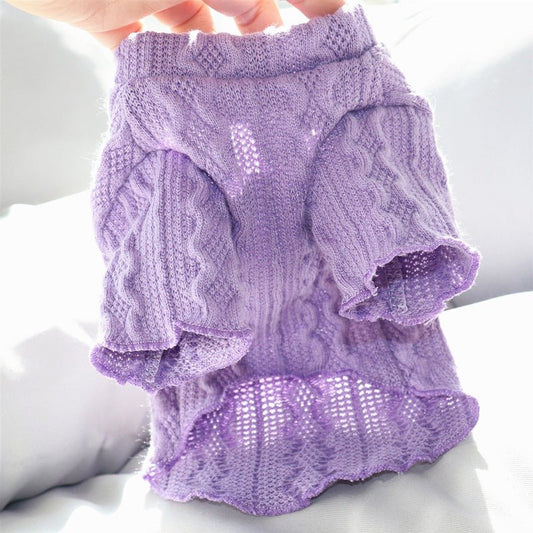 Purple Haze Crochet Pet Shirt - Pet Panache Boutique