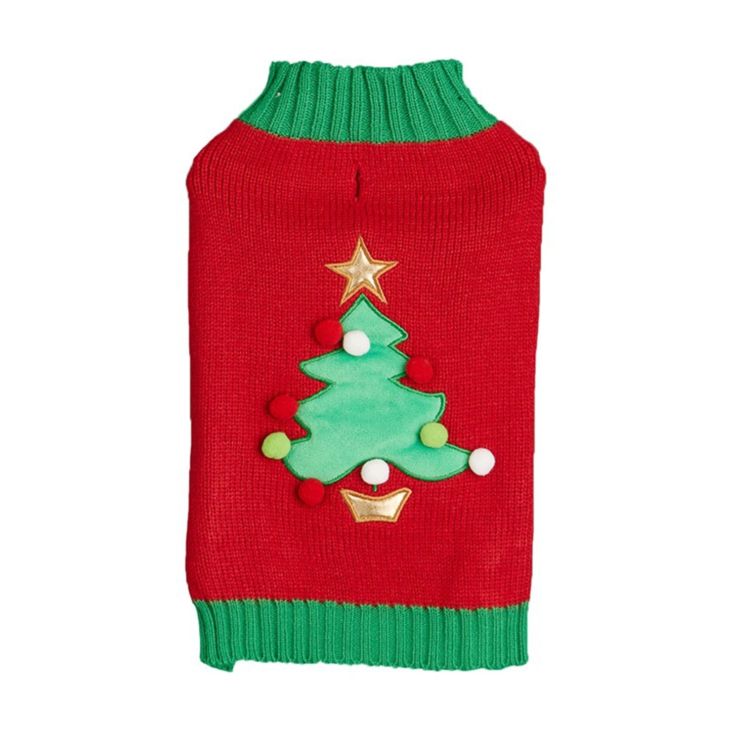 Red Christmas Tree Sweater Vest - Pet Panache Boutique