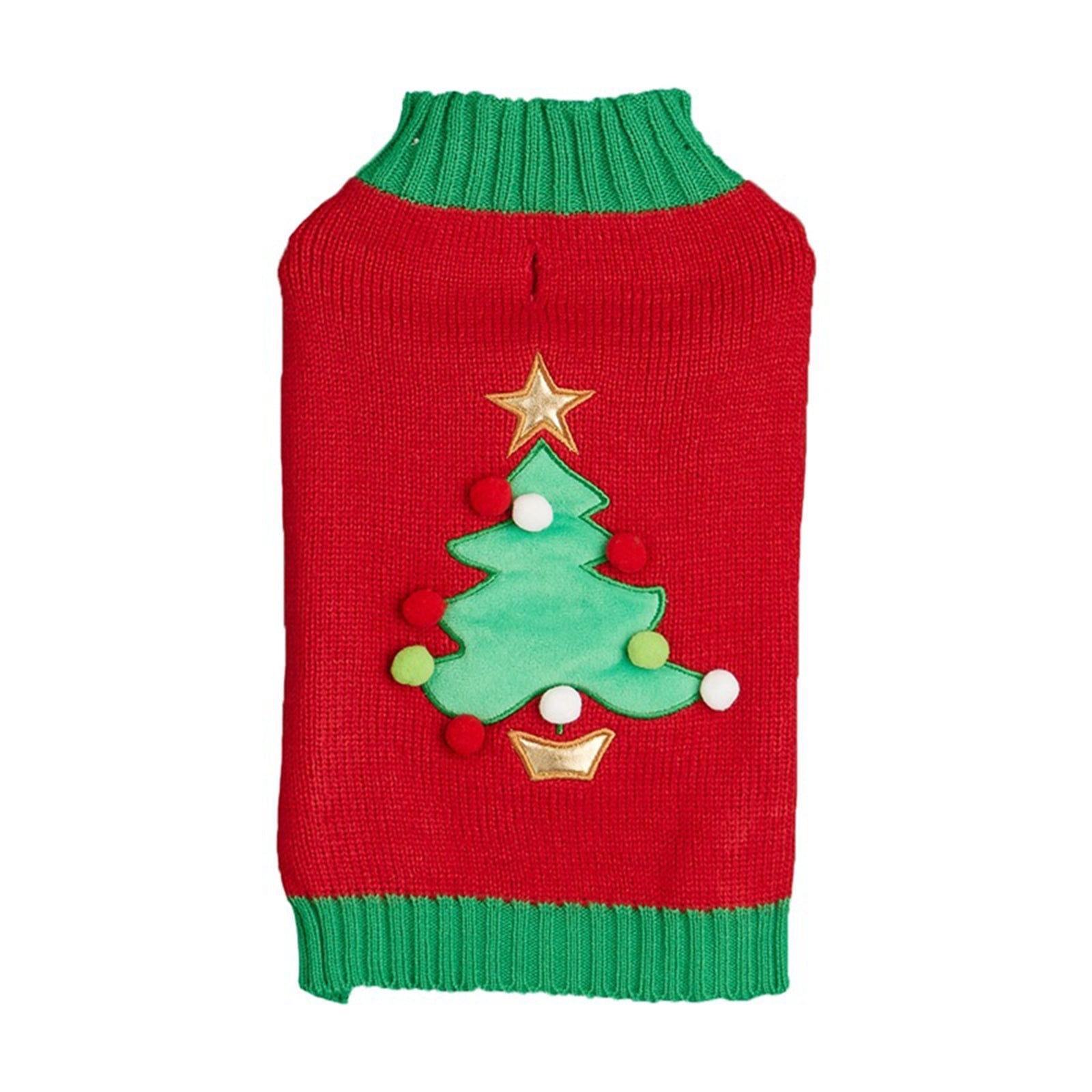 Red Christmas Tree Sweater Vest - Pet Panache Boutique