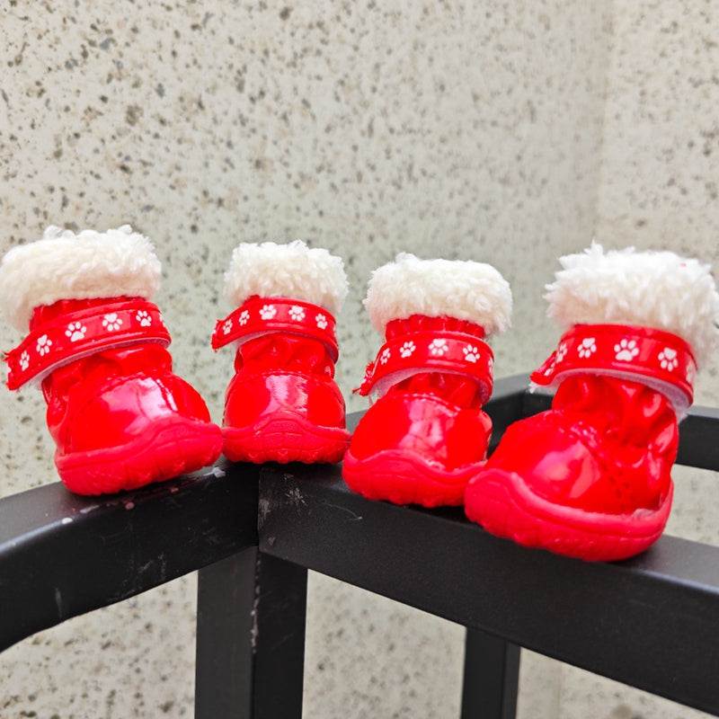 Red or Black Paten Leather Pet Boots - Pet Panache Boutique