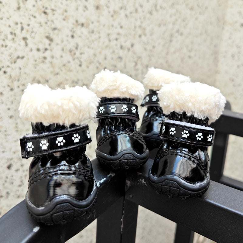 Red or Black Paten Leather Pet Boots - Pet Panache Boutique