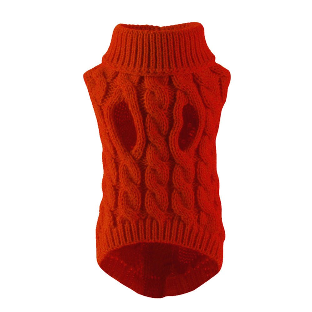 Red Pet Knit Sweater - Pet Panache Boutique