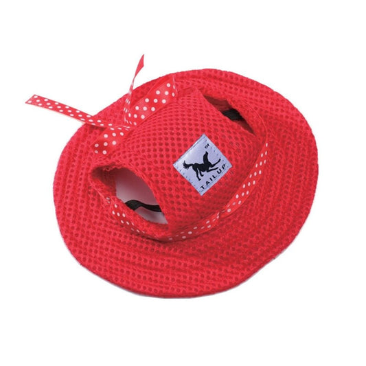 Red Pet Sun Hat - Pet Panache Boutique