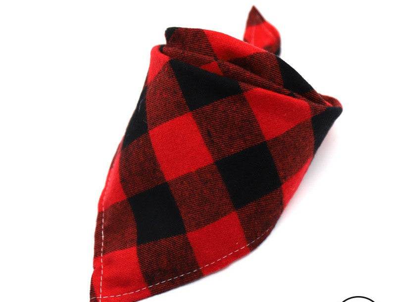 Red Plaid Pet Bandanna - Pet Panache Boutique