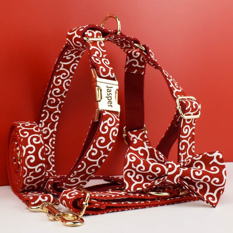 Red Scroll - Pet Panache Boutique