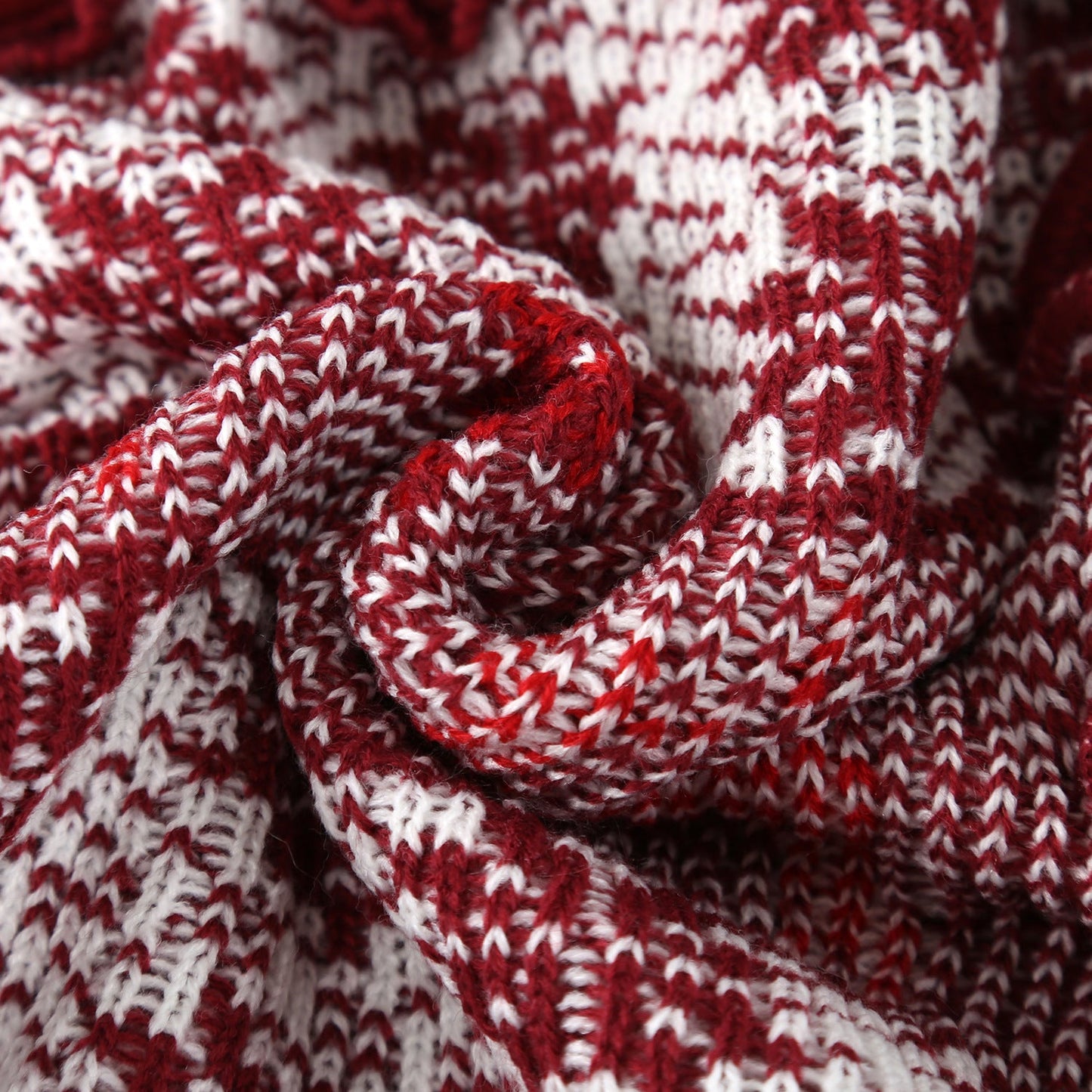 Red Snowflake Knit Pet Jacket with Reindeer Hoodie - Pet Panache Boutique