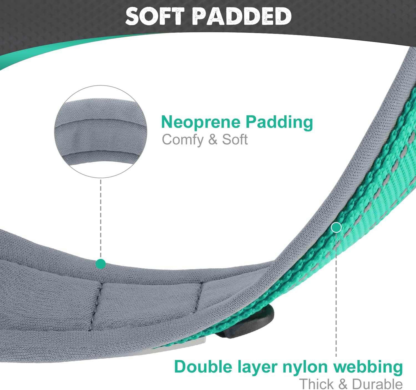 Reflective Padded Pet Collar - Pet Panache Boutique