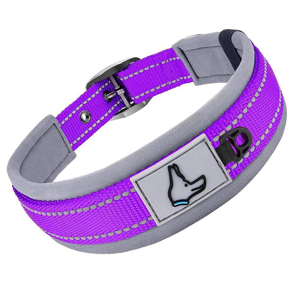 Reflective Padded Pet Collar - Pet Panache Boutique
