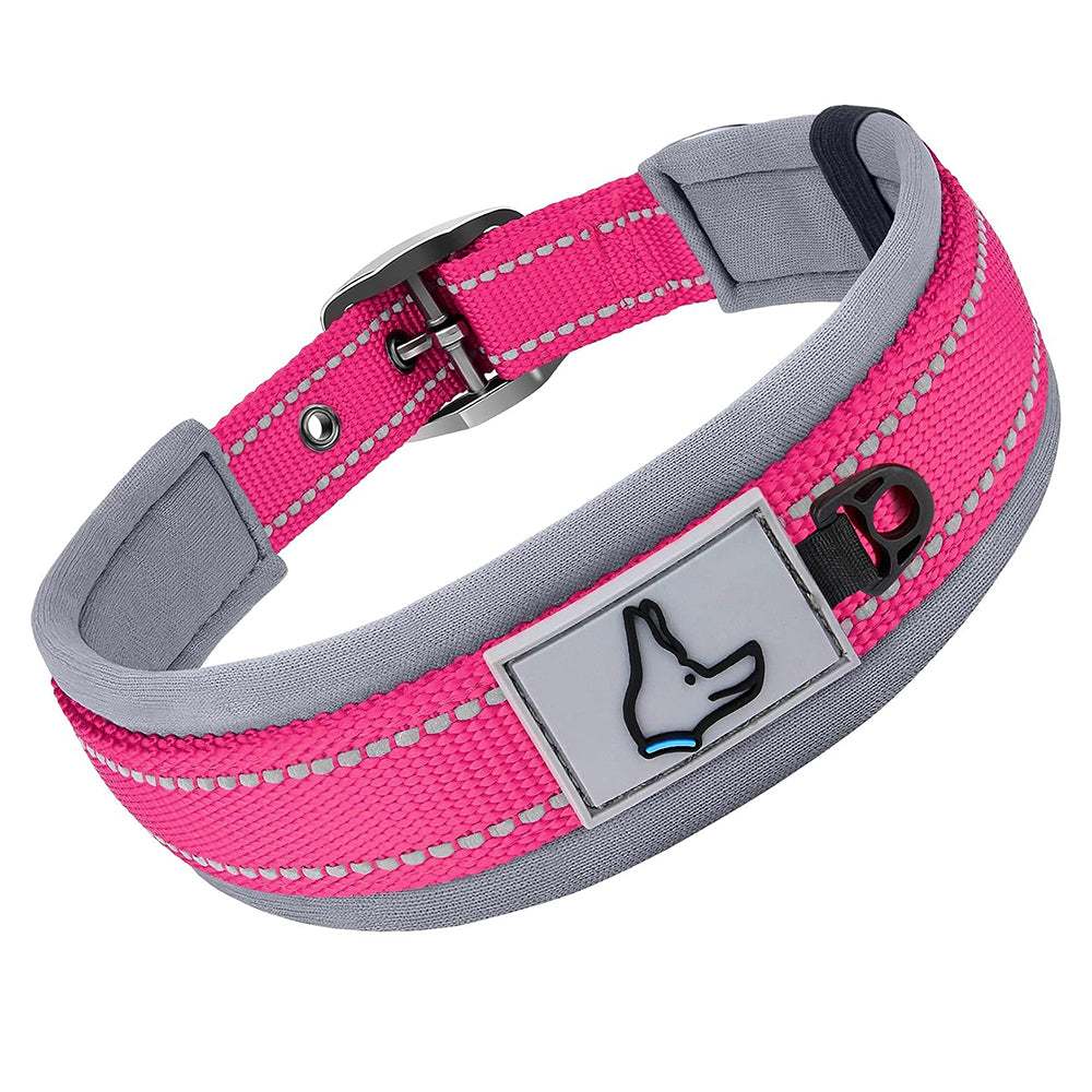 Reflective Padded Pet Collar - Pet Panache Boutique
