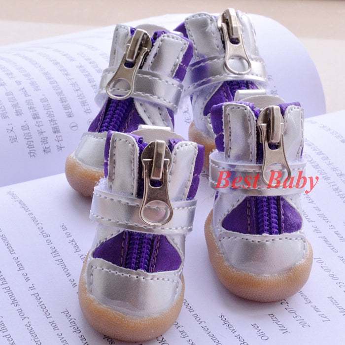 Reflective Purple Pet Shoes - Pet Panache Boutique