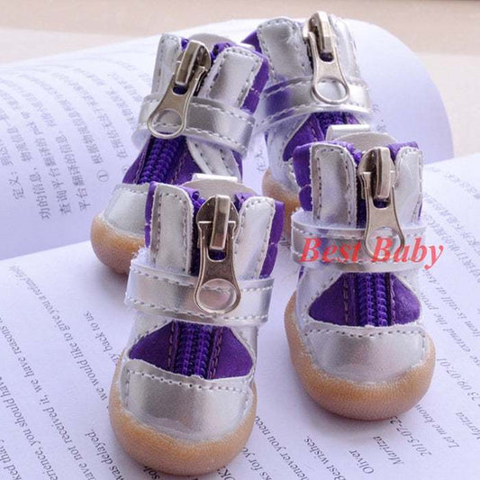 Reflective Purple Pet Shoes - Pet Panache Boutique