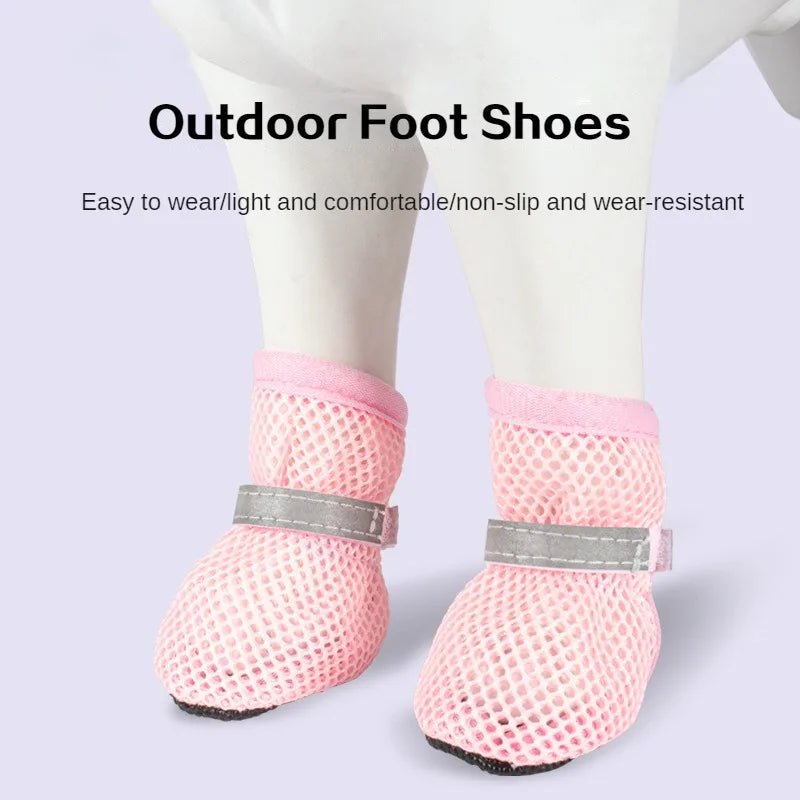 Reflective Water - Resistant Non - Slip Pet Rainboots - Pet Panache Boutique