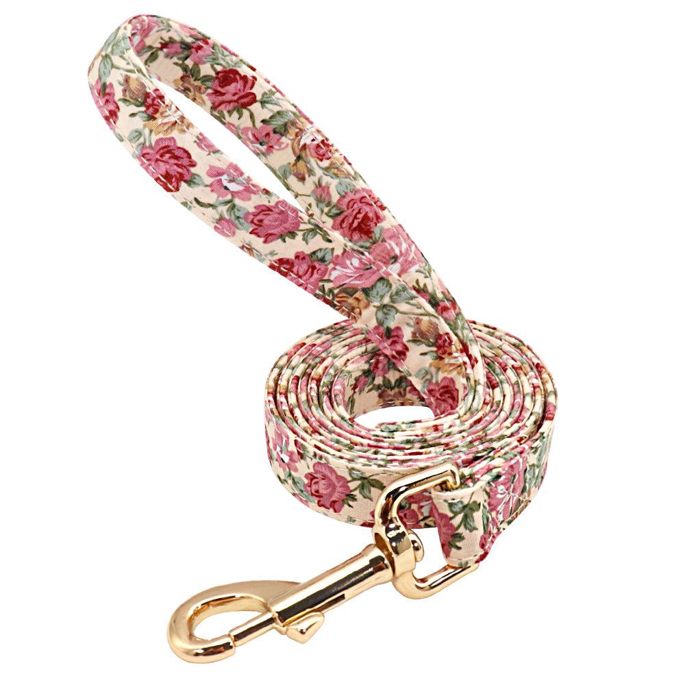 Rose Vine Personalized Pet Collar & Leash Set - Pet Panache Boutique