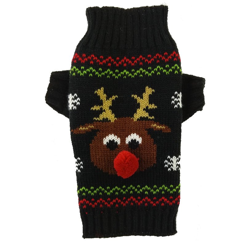Rudolph Holiday Pet Sweater - Pet Panache Boutique
