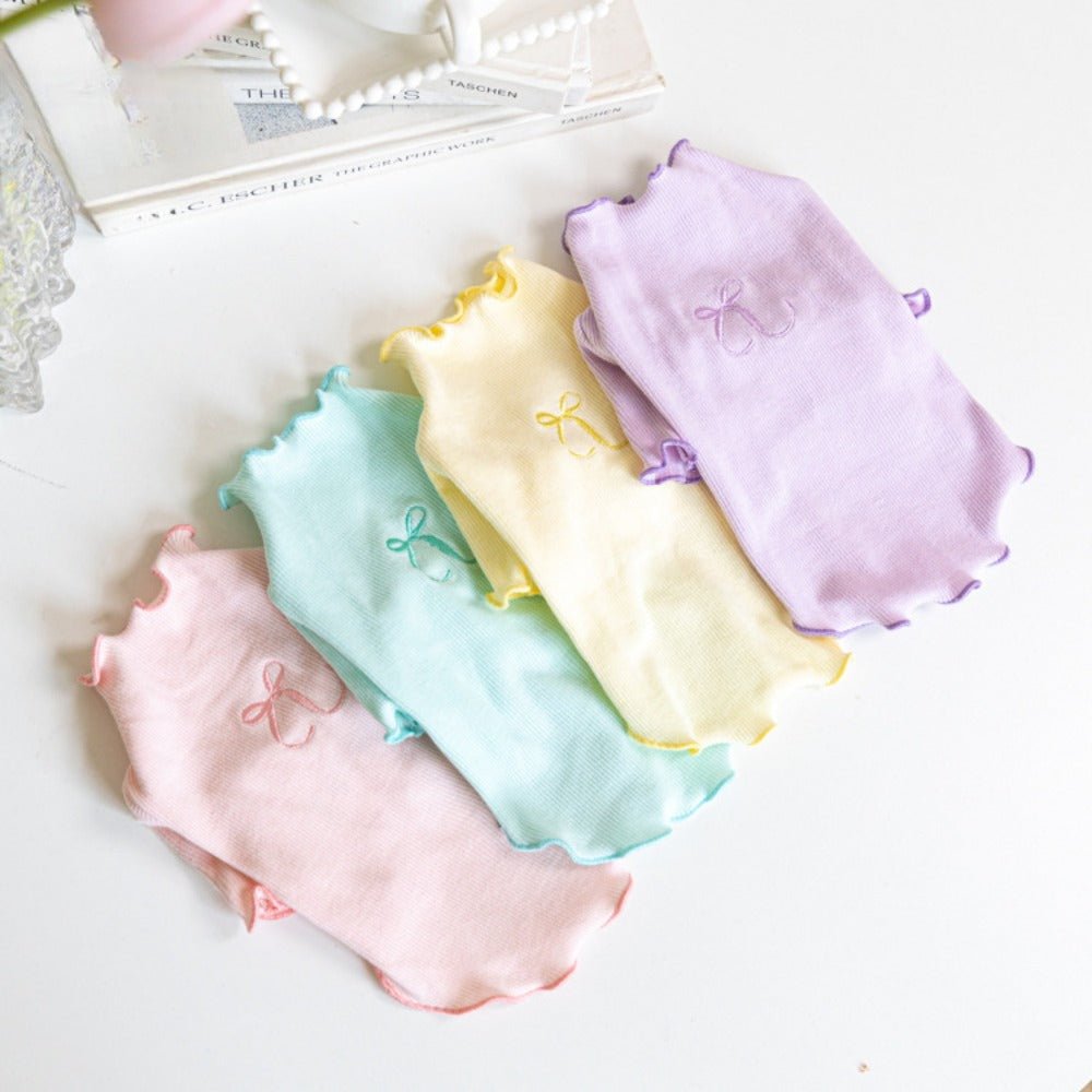 Scalloped Trim Cotton Pet Shirts - Pet Panache Boutique