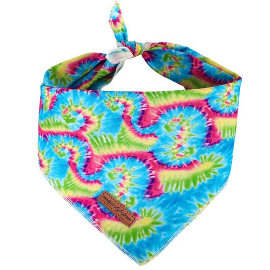 Seventies Tie Dye Pet Bandanna - Pet Panache Boutique
