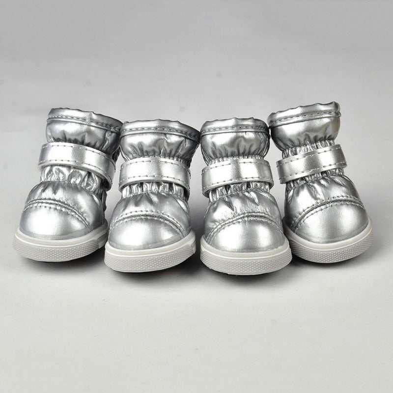 Silver & Blue Pet Boots - Pet Panache Boutique