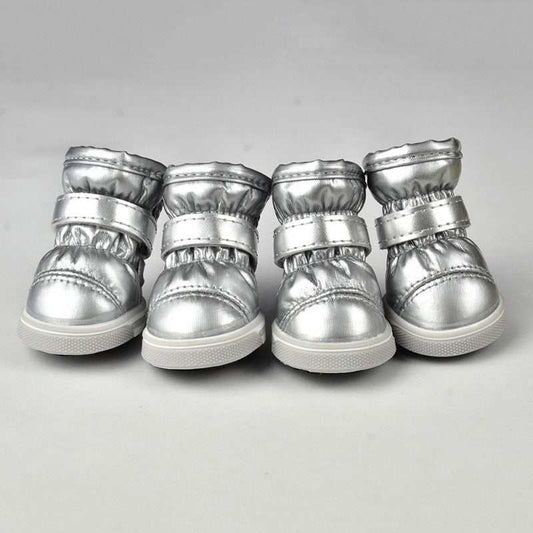 Silver & Blue Pet Boots - Pet Panache Boutique