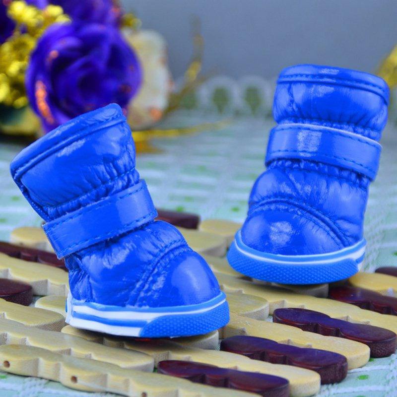 Silver & Blue Pet Boots - Pet Panache Boutique