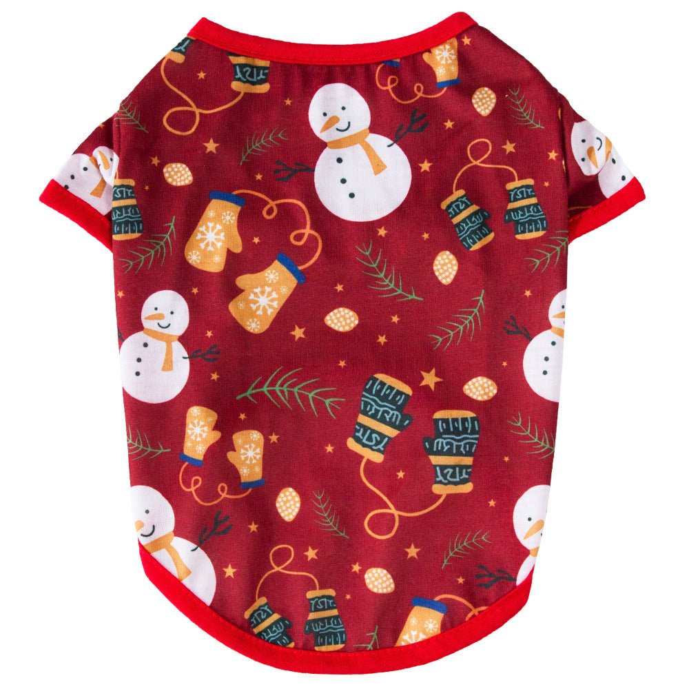 Snowman & Mittens Pet Shirt - Pet Panache Boutique