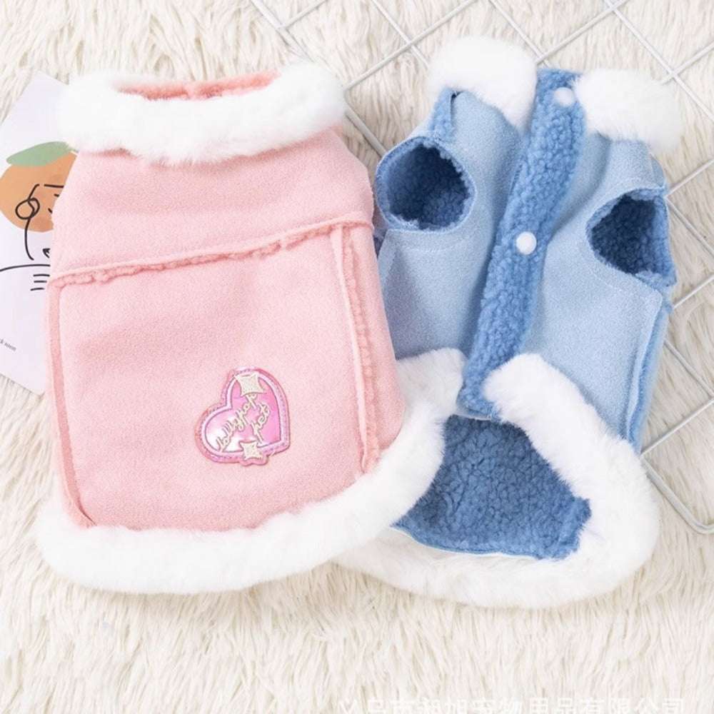 Suede Heart Vest - Pet Panache Boutique