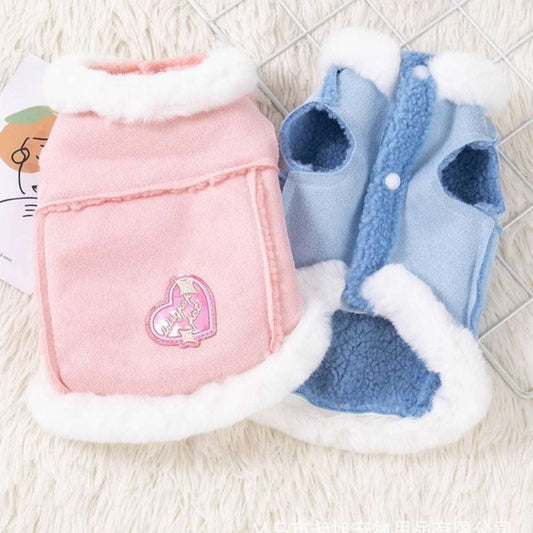 Suede Heart Vest - Pet Panache Boutique