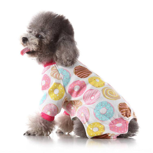 Sweet Doughnut Pattern Pet Pajamas - Pet Panache Boutique