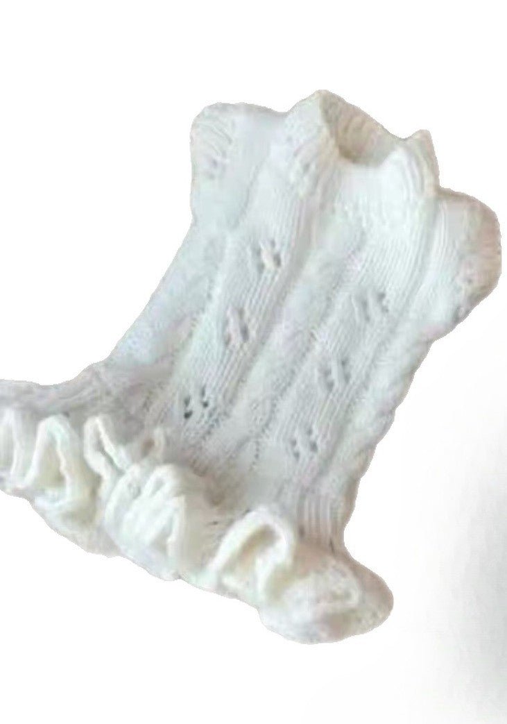 While Ruffled Knit Pet Sweater - Pet Panache Boutique